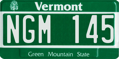 VT license plate NGM145