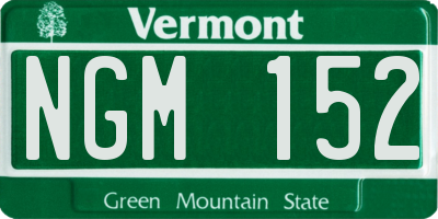 VT license plate NGM152