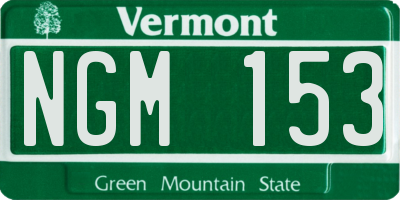VT license plate NGM153