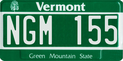 VT license plate NGM155