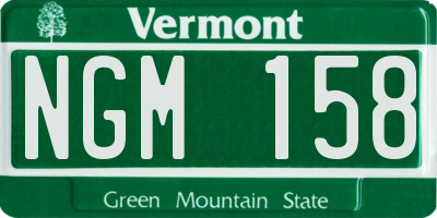 VT license plate NGM158