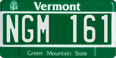 VT license plate NGM161