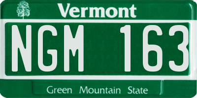 VT license plate NGM163