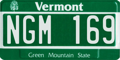 VT license plate NGM169