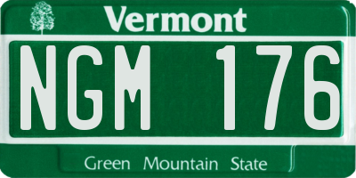 VT license plate NGM176
