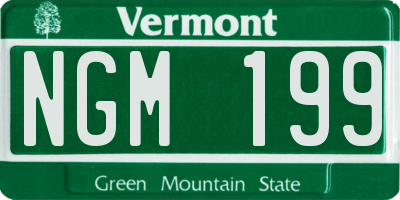 VT license plate NGM199