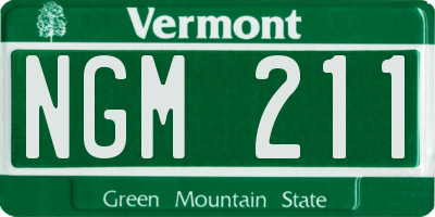 VT license plate NGM211