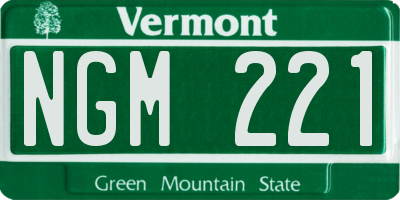 VT license plate NGM221