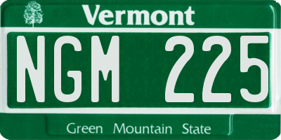 VT license plate NGM225