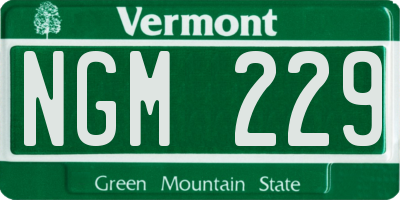 VT license plate NGM229