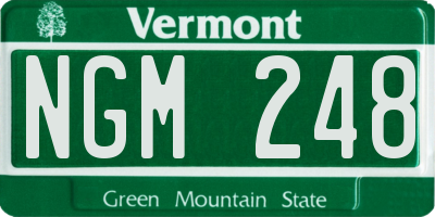 VT license plate NGM248
