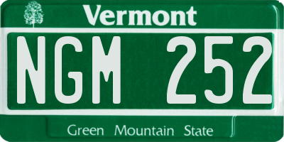 VT license plate NGM252