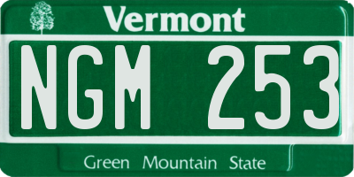 VT license plate NGM253