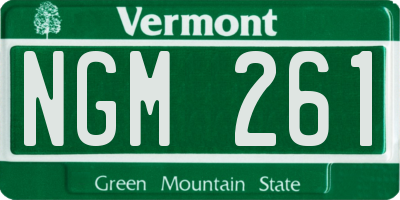 VT license plate NGM261