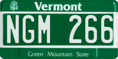 VT license plate NGM266