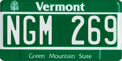 VT license plate NGM269