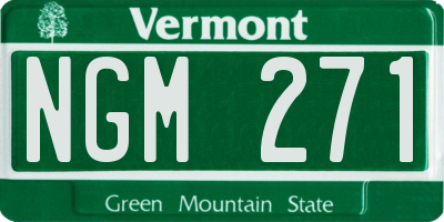 VT license plate NGM271