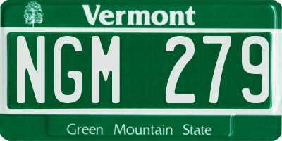 VT license plate NGM279