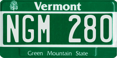 VT license plate NGM280