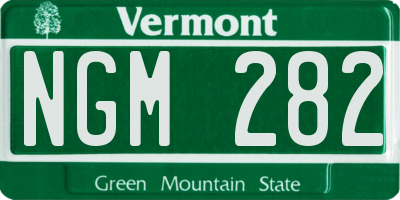 VT license plate NGM282