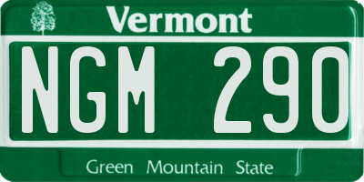 VT license plate NGM290