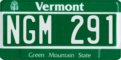 VT license plate NGM291