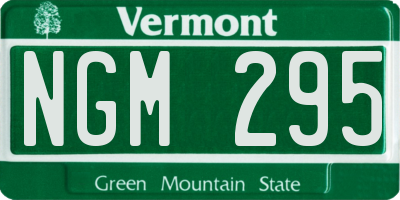 VT license plate NGM295