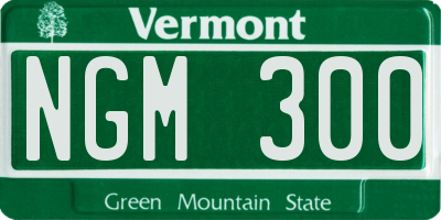 VT license plate NGM300
