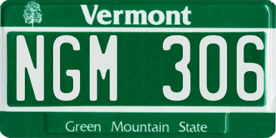 VT license plate NGM306