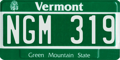 VT license plate NGM319