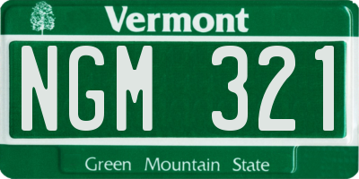 VT license plate NGM321