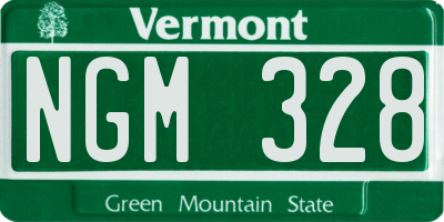 VT license plate NGM328