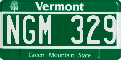 VT license plate NGM329