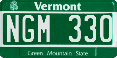 VT license plate NGM330