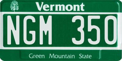 VT license plate NGM350