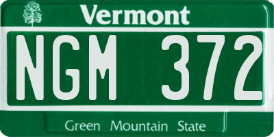 VT license plate NGM372
