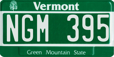 VT license plate NGM395