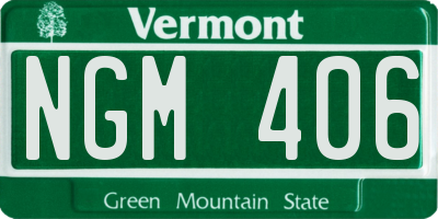 VT license plate NGM406