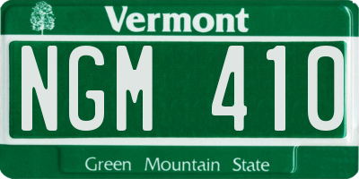 VT license plate NGM410