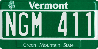 VT license plate NGM411
