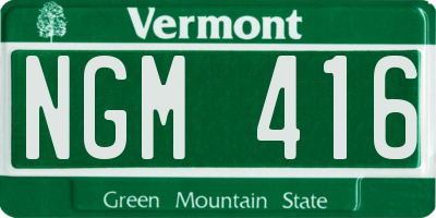 VT license plate NGM416