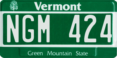 VT license plate NGM424
