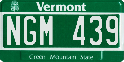 VT license plate NGM439
