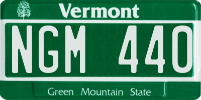 VT license plate NGM440
