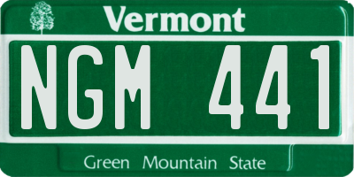 VT license plate NGM441