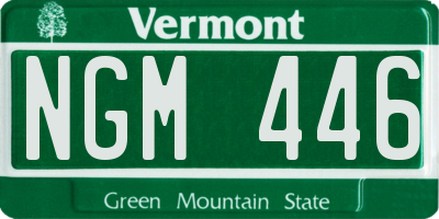 VT license plate NGM446