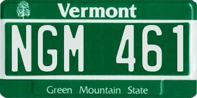VT license plate NGM461