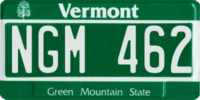 VT license plate NGM462