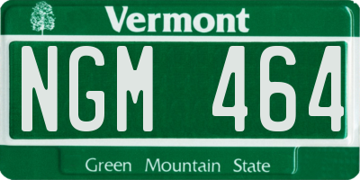 VT license plate NGM464
