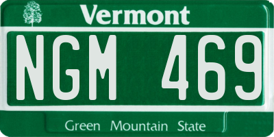 VT license plate NGM469